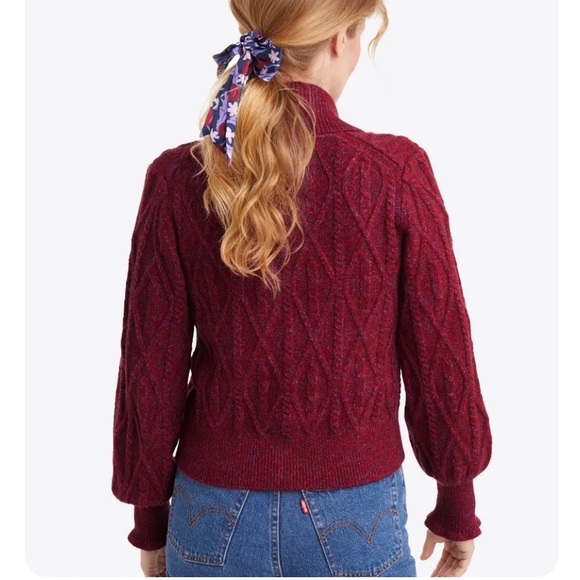 James Draper Marled Sweater Tuxedo Jacket Cardigan red - Picture 2 of 8